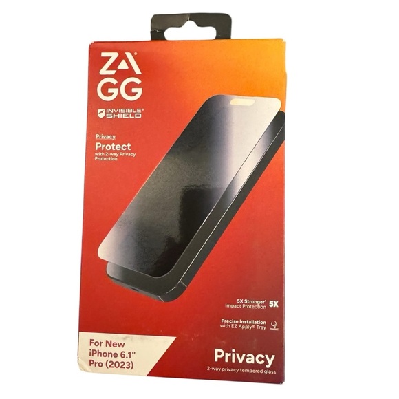 ZAGG InvisibleShield Privacy Screen Protector for iPhone 6.1" Pro (2023) - Black - Picture 1 of 7